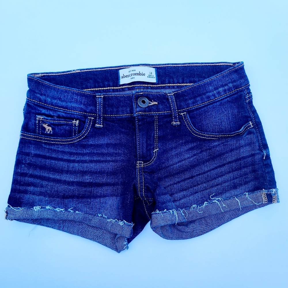 Abercrombie & Fitch Kids Youth 14 Denim Blue Jean Shorts